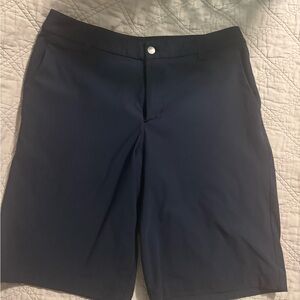 lululemon athletica ABC Men's Dark Navy Flat-Front Performance Shorts